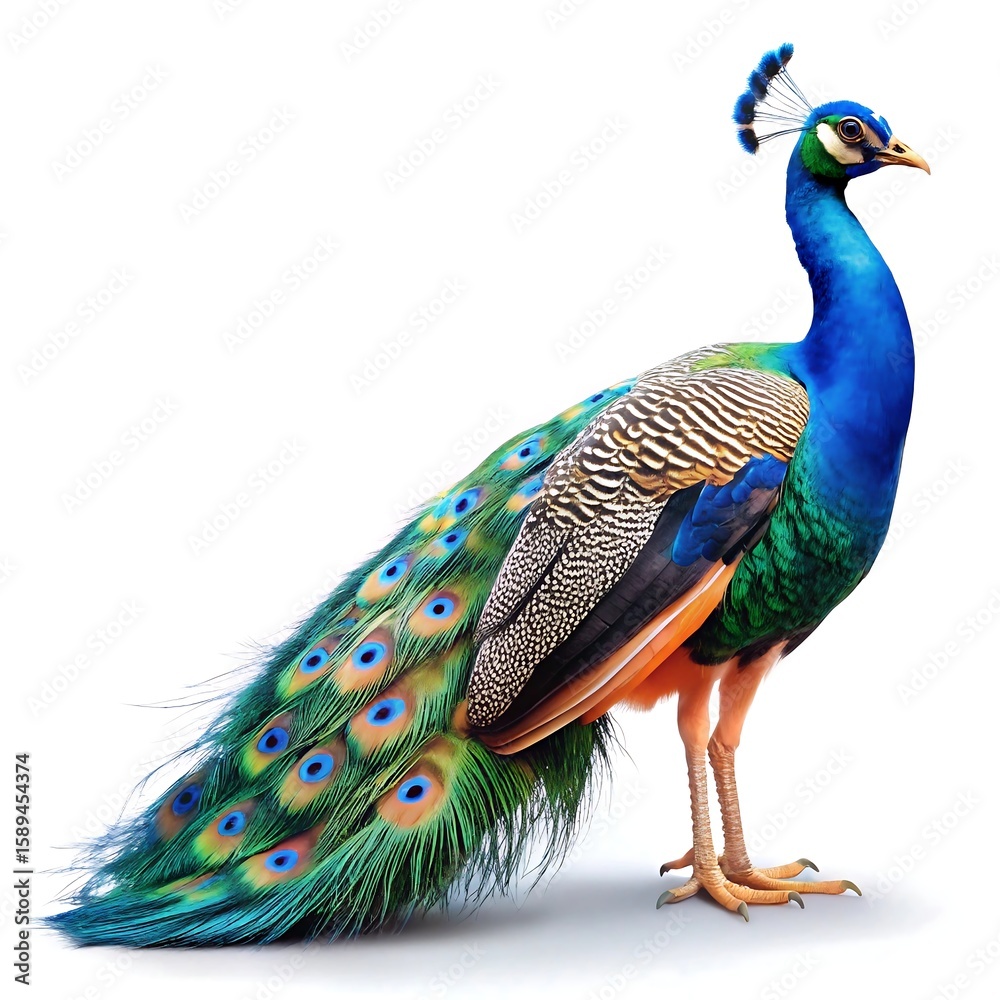 Obraz premium peacock isolated on white background