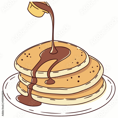 delicious stack of pancakes and berries