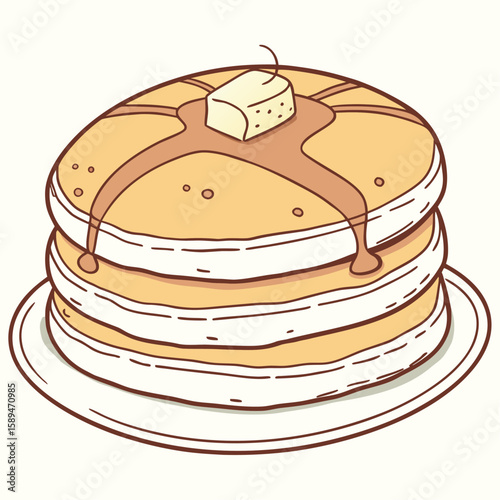 delicious stack of pancakes and berries
