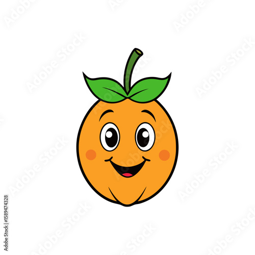orange fruit cartoon