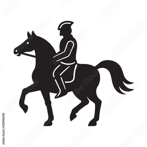 Armored War Horse With Brave Knight