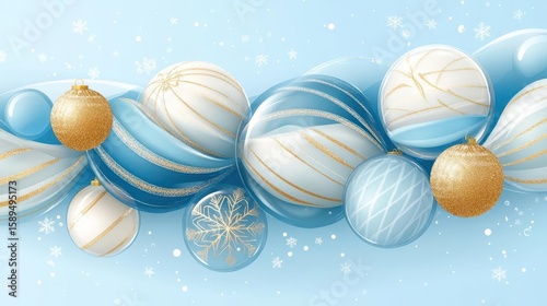 Winter Holiday Ornament Background