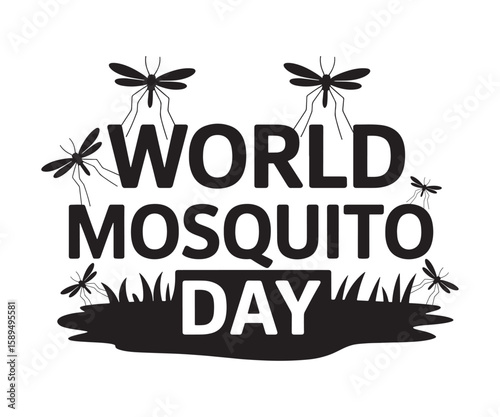 silhouette world mosquito day design