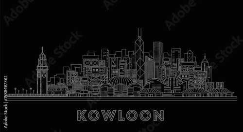 Kowloon Skyline Hong Kongs Iconic Cityscape.