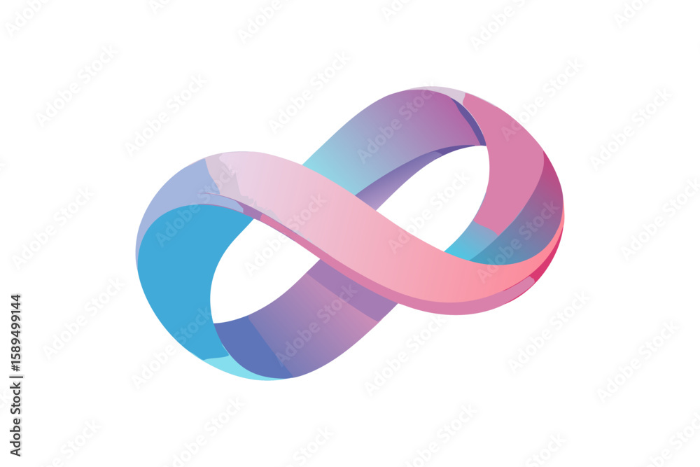 soft flowing mesh ribbon loop gradient