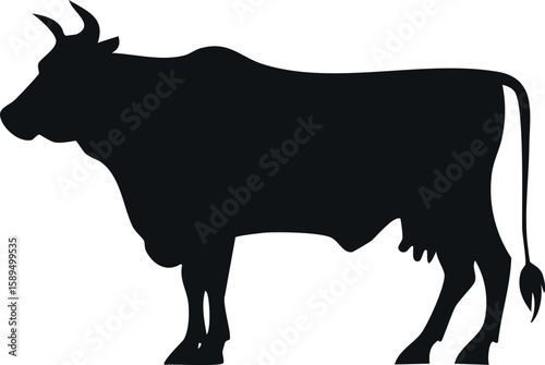 Cattle cow silhouette illustration