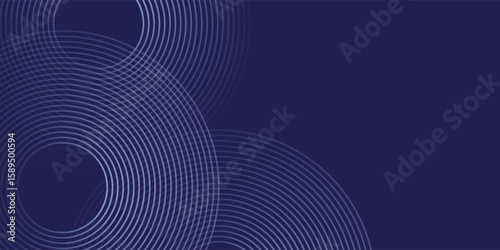 Abstract blue background with blue glowing diagonal geometric lines. Modern shiny blue rounded rectangle lines pattern. Eps 10
