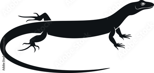 Monitor lizard silhouette illustration