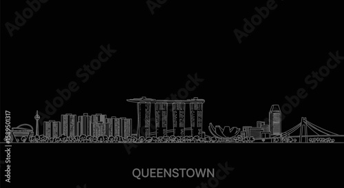 Queenstown Skyline Silhouette Singapores Minimalist Charm.