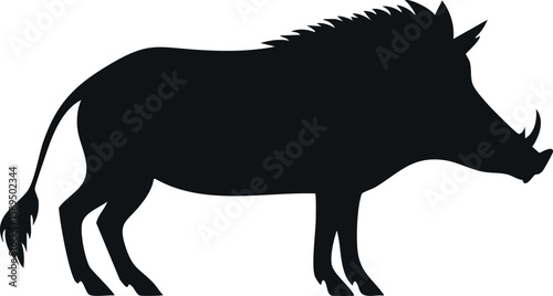 Warthog silhouette illustration
