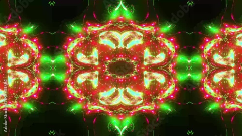 Motion Graphics Pattern. Futuristic audiovisual vj seamless loop. 4K Fractal Animation Footage