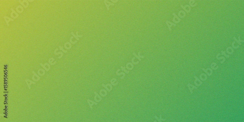 Noisy grain texture effect green and lime color gradient banner background. green grain texture background