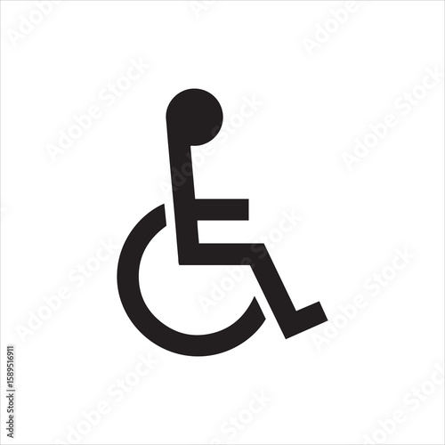 Iconic symbol representing accessibility for individuals using wheelchairs
