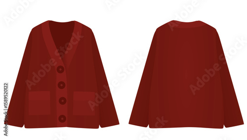 Long sleeve sweater. vector illustration	
