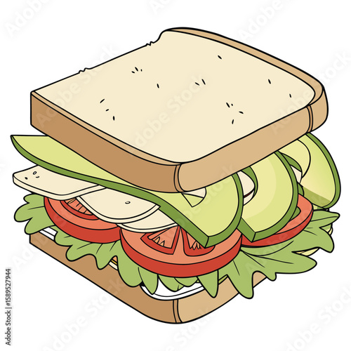 burger on white background