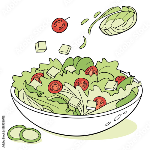 salad on a dish 