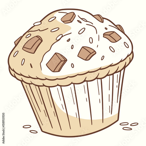vector illustration of muffin