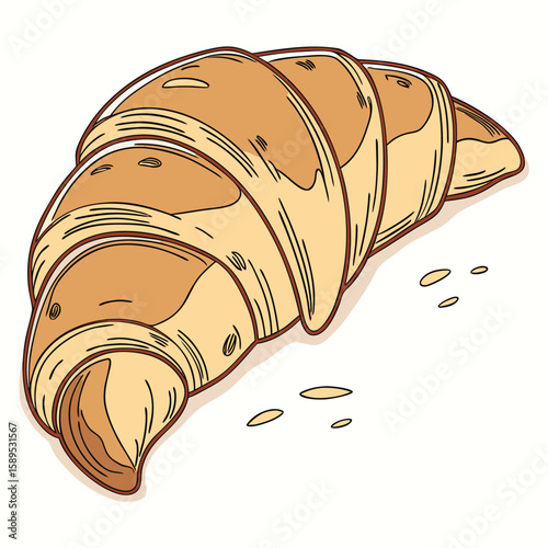 croissant vector illustration