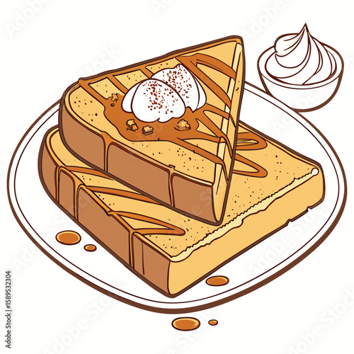 France toast on white background