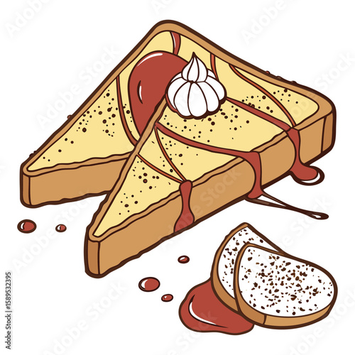 France toast on white background