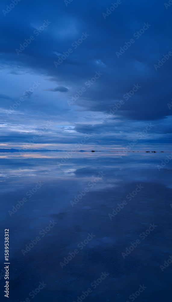Fototapeta premium Reflecting Salt Desert in Shallow Water
