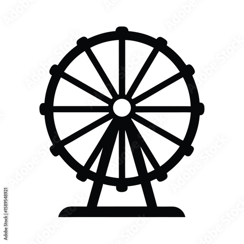 Ferris Wheel Icon Vector Illustration