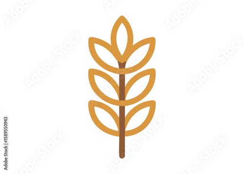 Agriculture wheat ear Vector Illustration