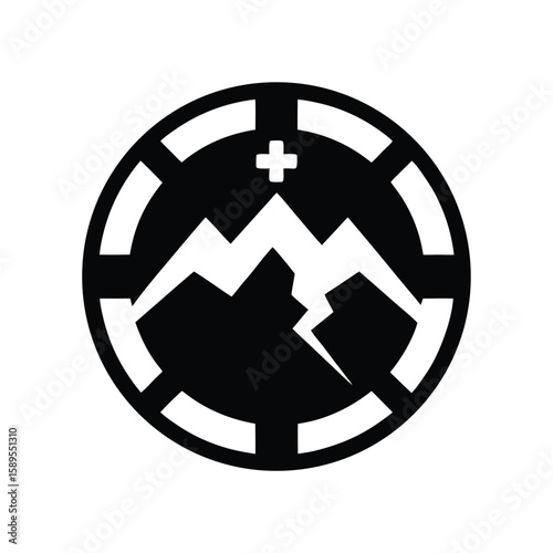 Mountain Rescue Icon Vector Illustration