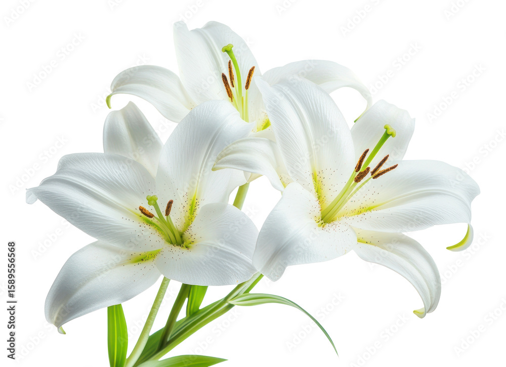 Fototapeta premium PNG White lily flowers white white lilies arrangement.
