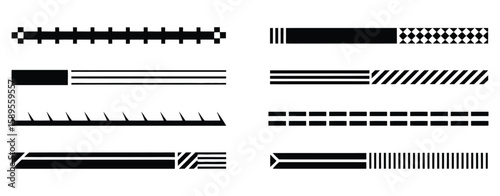 Racing stripes for car tuning pack. vector stickers designed for covering car bodies, isolated on white background