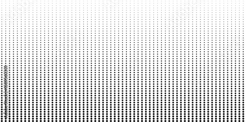 Set of halftone dots gradient pattern texture isolated on white background. Straight dotted spots using halftone circle dot raster texture. Vector blot half tone collection.