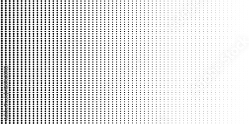 Set of halftone dots gradient pattern texture isolated on white background. Straight dotted spots using halftone circle dot raster texture. Vector blot half tone collection.