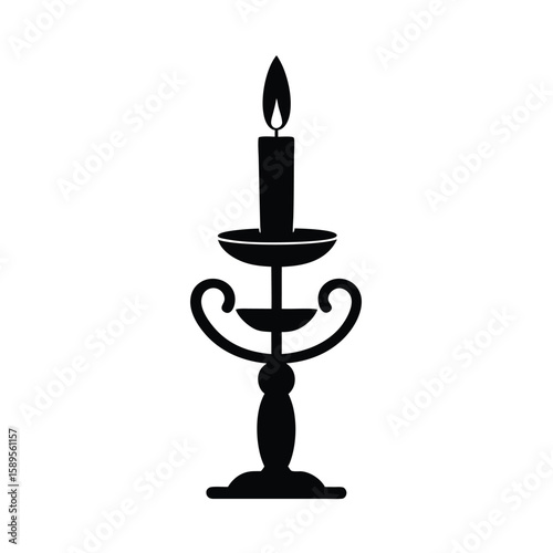 candle holder vector illustration