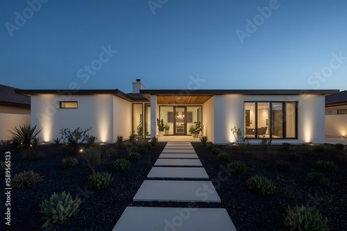 Contemporary Residential Architecture with Clean Lines and Neutral Tones | Modern Home Design in Natural Daylight

