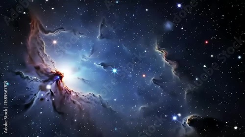 Wallpaper Mural Slow Moving Starfield with Nebula Clouds Animation Torontodigital.ca