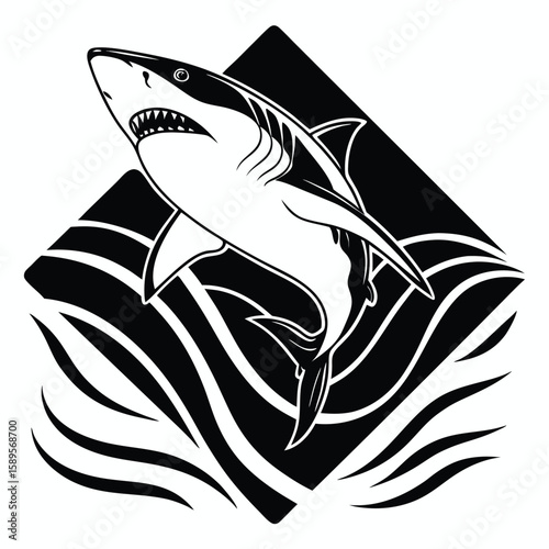 shark tattoo vector