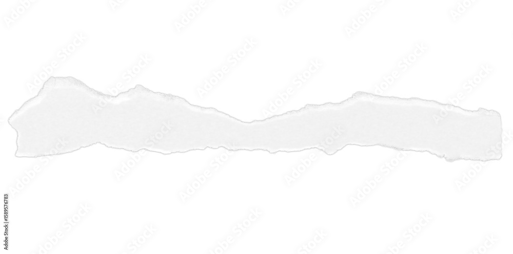 Obraz premium white ripped paper torn edges strips isolated on transparent background