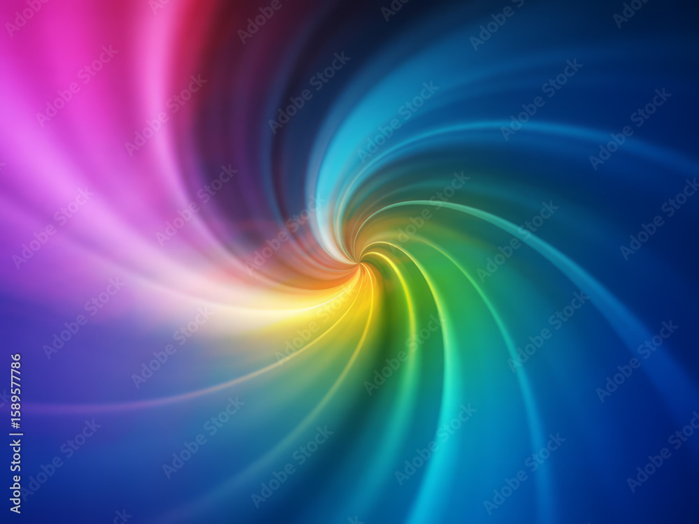 Fototapeta premium Vibrant Swirling Rainbow Spectrum Abstract Background with Smooth Gradient