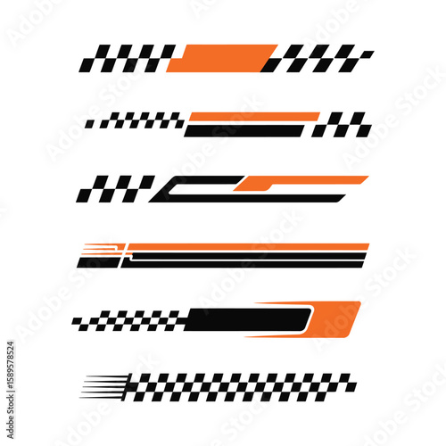 Sport racing stripes car stickers designed for body modification, drift and speed vinyl decals ideal for cars, bikes, trucks, and racing enthusiasts