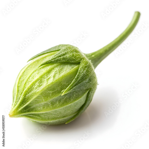 A single unprocessed caper bud, tangy and briny, commonly used