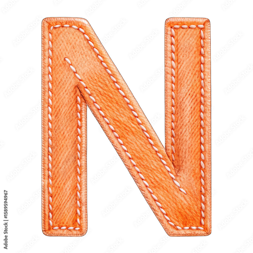 Obraz premium alphabet letter N