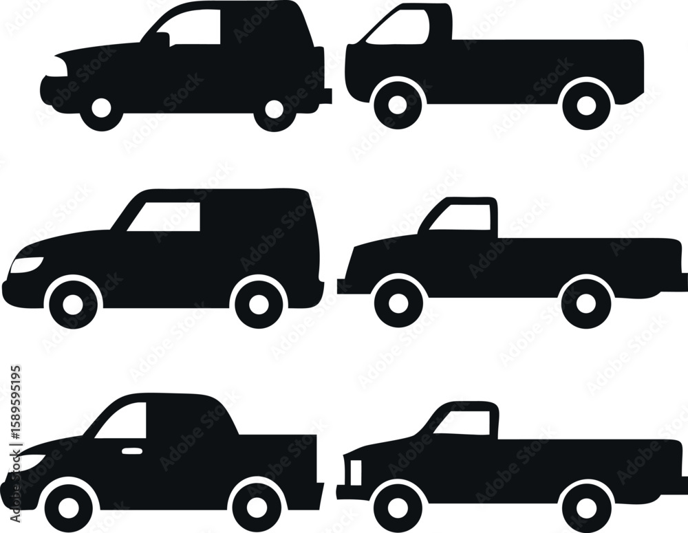Naklejka premium vector set of transport icons