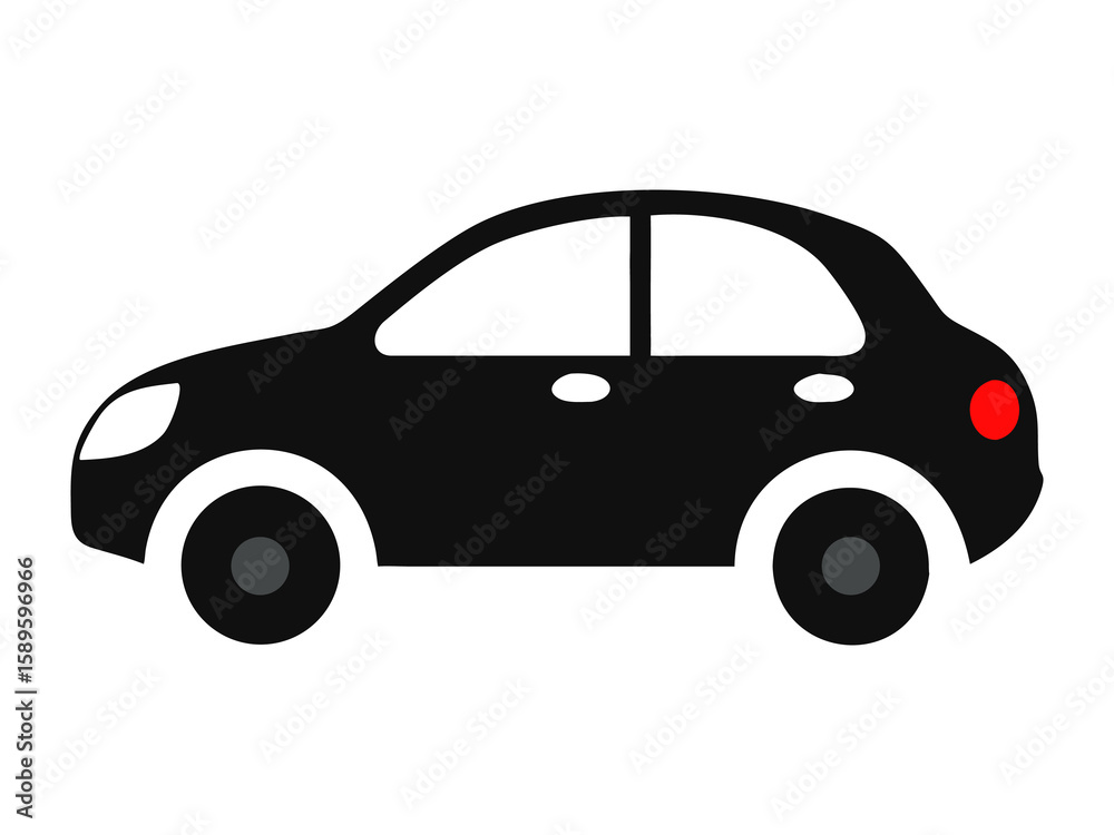 Fototapeta premium red car isolated on white background
