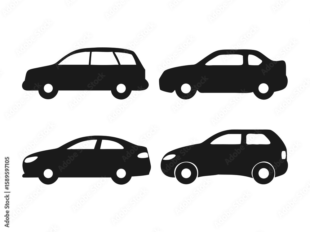 Fototapeta premium vector set of cars