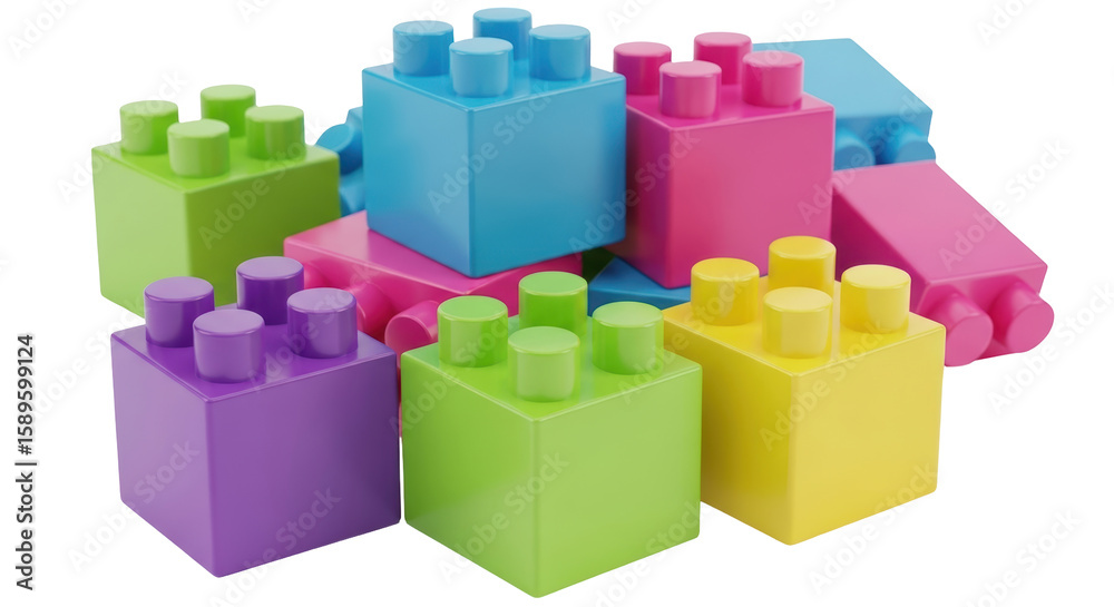 Obraz premium Isolated Colorful Building Blocks