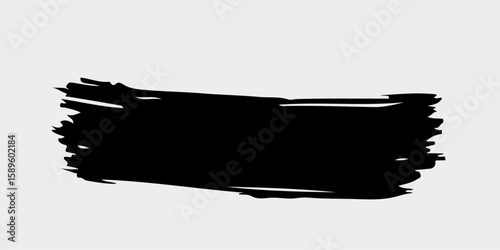 Black Brush Stroke: A bold black brush stroke, expertly capturing the essence of artistic expression and raw creativity. A minimalist approach for a timeless visual.