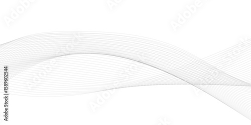 Thin line wavy abstract vector background. Curve wave seamless pattern. Line art striped graphic template. 