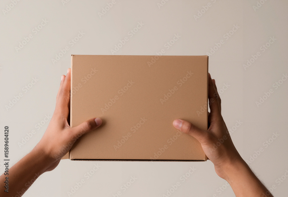 Top View of Hands Holding a Box Top View of Hands Holding a Box