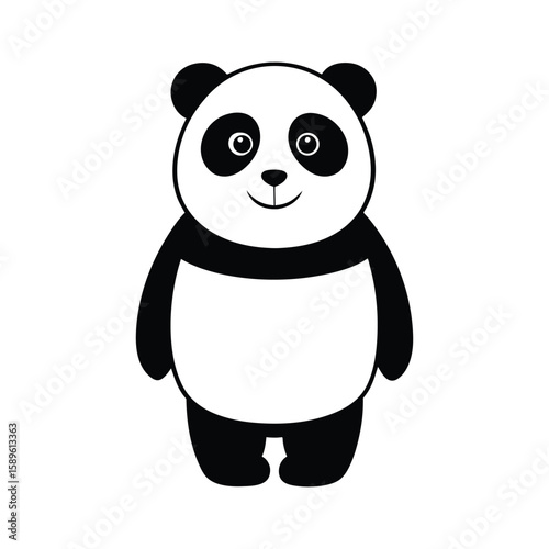 funny panda vector art