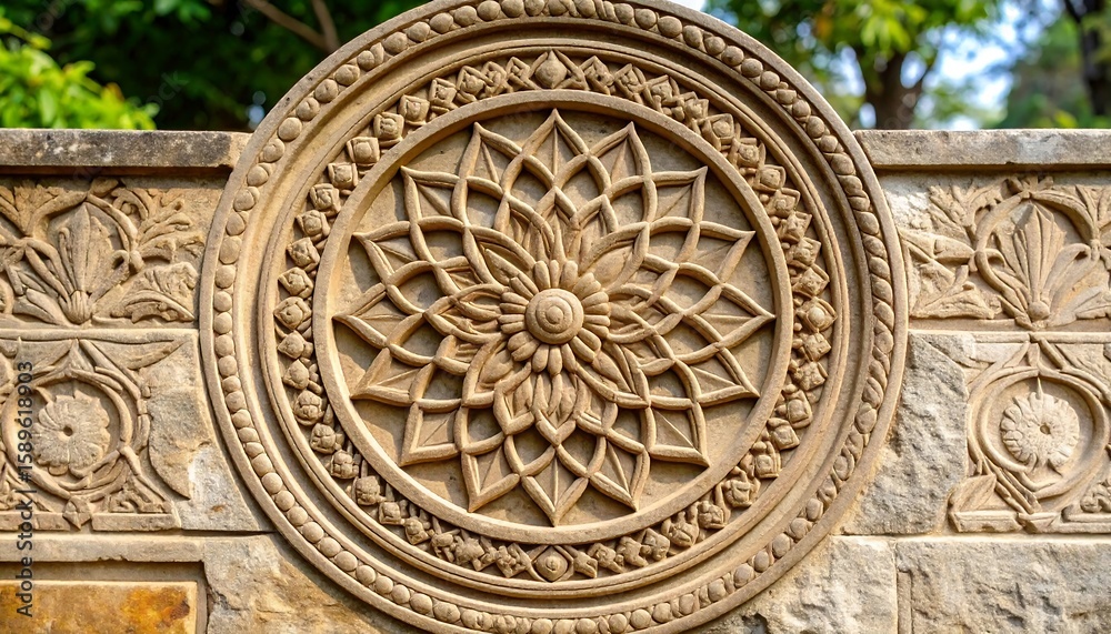 Obraz premium Ornate stone carving